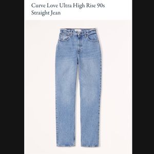 ABERCROMBIE CURVE LOVE ULTRA HIGH RISE 90S STRAIGHT JEAN